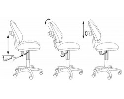 Кресло детское Бюрократ KD-4 голубой TW-55 крестовина пластик-foto6
