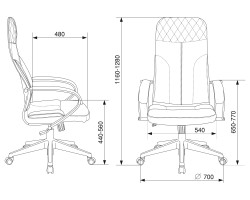 Кресло руководителя Бюрократ CH-608Fabric песочный Light-21 крестовина пластик-foto7