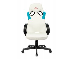 Кресло игровое Zombie RUNNER белый/голубой эко.кожа крестовина пластик-foto2