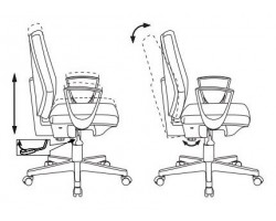 Кресло Бюрократ CH-545 синий 38-415 крестовина пластик-foto6