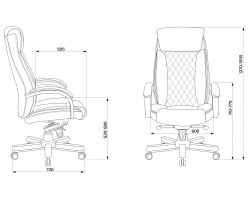 Кресло руководителя Бюрократ T-9924WALNUT светло-коричневый Leather Eichel кожа крестовина металл/дерево-foto7