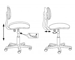 Кресло Бюрократ CH-1201NX бежевый 10-107 крестовина пластик-foto6