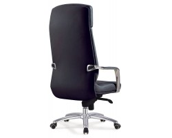 Кресло руководителя Бюрократ _DAO черный кожа крестовина алюминий-foto4