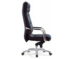 Кресло руководителя Бюрократ _DAO черный кожа крестовина алюминий-foto3