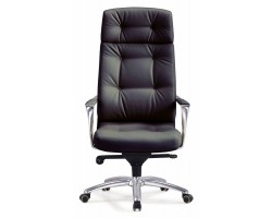 Кресло руководителя Бюрократ _DAO черный кожа крестовина алюминий-foto2