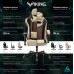 Кресло игровое Zombie VIKING 7 KNIGHT Fabric серый Loft ромбик текстиль/эко.кожа с подголов. крестовина металл