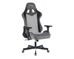 Кресло игровое Zombie VIKING 7 KNIGHT Fabric серый Loft ромбик текстиль/эко.кожа с подголов. крестовина металл-foto6