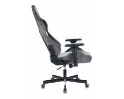 Кресло игровое Zombie VIKING 7 KNIGHT Fabric серый Loft ромбик текстиль/эко.кожа с подголов. крестовина металл-foto10