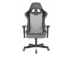 Кресло игровое Zombie VIKING 7 KNIGHT Fabric серый Loft ромбик текстиль/эко.кожа с подголов. крестовина металл-foto7