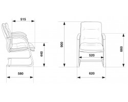 Кресло Бюрократ T-9927WALNUT-AV светло-коричневый Leather Eichel кожа полозья дерево-foto6