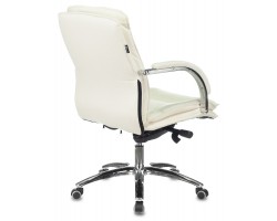 Кресло руководителя Бюрократ T-9927SL-LOW слоновая кость кожа низк.спин. крестовина металл хром-foto4