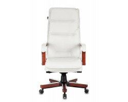 Кресло руководителя Бюрократ T-9927WALNUT слоновая кость кожа крестовина металл/дерево-foto2