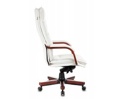 Кресло руководителя Бюрократ T-9927WALNUT слоновая кость кожа крестовина металл/дерево-foto3