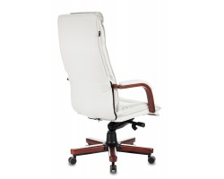 Кресло руководителя Бюрократ T-9927WALNUT слоновая кость кожа крестовина металл/дерево-foto4