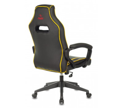 Кресло игровое Zombie A3 черный/желтый эко.кожа крестовина пластик