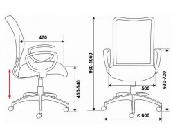 Кресло Бюрократ CH-599AXSN темно-бордовый TW-06N сиденье темно-бордовый TW-13N крестовина пластик-foto6