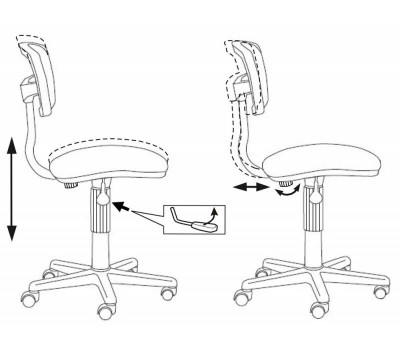 Кресло Бюрократ CH-299NX серый сиденье серый 15-48 сетка/ткань крестовина пластик
