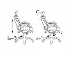 Кресло руководителя Бюрократ T-9950LT коричневый Boroko-37 эко.кожа крестовина пластик-foto5