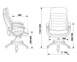 Кресло руководителя Бюрократ T-9950LT коричневый Boroko-37 эко.кожа крестовина пластик-foto6