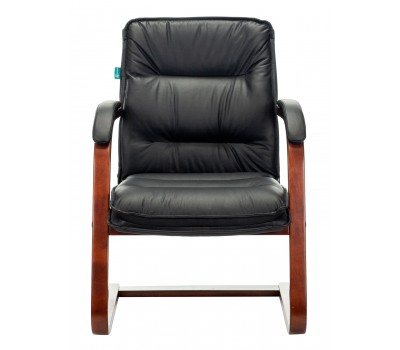 Кресло Бюрократ T-9927WALNUT-AV черный кожа полозья дерево