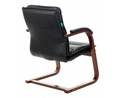 Кресло Бюрократ T-9927WALNUT-AV черный кожа полозья дерево-foto4