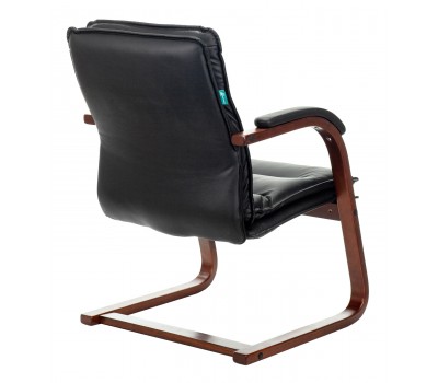 Кресло Бюрократ T-9927WALNUT-AV черный кожа полозья дерево