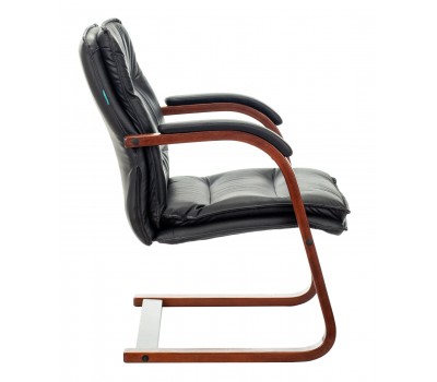 Кресло Бюрократ T-9927WALNUT-AV черный кожа полозья дерево