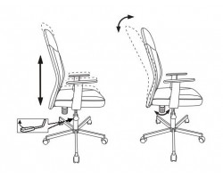 Кресло Бюрократ CH-606 черный текстиль/эко.кожа крестовина металл-foto5