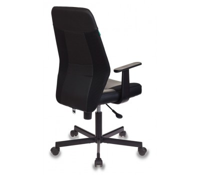 Кресло Бюрократ CH-606 черный текстиль/эко.кожа крестовина металл Кресло Бюрократ CH-606 черный текстиль/эко.кожа крестовина металл