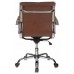 Кресло руководителя Бюрократ Ch-993-Low коричневый эко.кожа низк.спин. крестовина металл хром