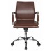 Кресло руководителя Бюрократ Ch-993-Low коричневый эко.кожа низк.спин. крестовина металл хром