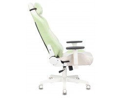 Кресло игровое Zombie EPIC PRO Fabric белый/зеленый с подголов. крестовина пластик пластик белый-foto5