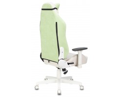 Кресло игровое Zombie EPIC PRO Fabric белый/зеленый с подголов. крестовина пластик пластик белый-foto4