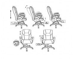 Кресло руководителя Бюрократ T-9999 коричневый рец.кожа/кожзам крестовина металл/пластик пластик золото-foto6