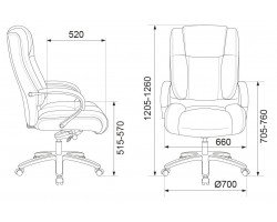 Кресло руководителя Бюрократ T-9925SL светло-коричневый Leather Eichel кожа крестовина металл хром-foto5