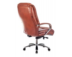 Кресло руководителя Бюрократ T-9925SL светло-коричневый Leather Eichel кожа крестовина металл хром-foto4