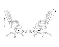 Кресло руководителя Бюрократ T-9925SL светло-коричневый Leather Eichel кожа крестовина металл хром-foto6