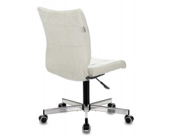 Кресло Бюрократ CH-330M молочный Velvet 20 крестовина металл хром-foto4