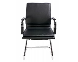 Кресло Бюрократ Ch-993-Low-V черный эко.кожа низк.спин. полозья металл хром-foto2