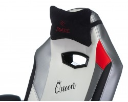 Кресло игровое Zombie HERO QUEEN черный/белый эко.кожа с подголов. крестовина пластик-foto6