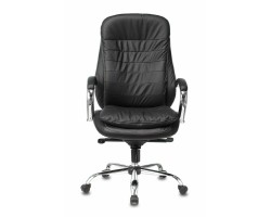 Кресло руководителя Бюрократ T-9950 черный кожа крестовина металл хром-foto2