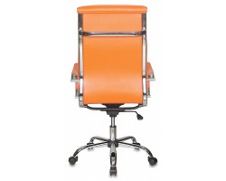 Кресло руководителя Бюрократ CH-993 оранжевый эко.кожа крестовина металл хром-foto4