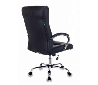 Кресло руководителя Бюрократ KB-10SL черный кожа крестовина металл хром