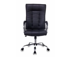 Кресло руководителя Бюрократ KB-10SL черный кожа крестовина металл хром-foto2