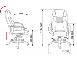 Кресло руководителя Бюрократ CH-839 черный Leather Black эко.кожа крестовина пластик-foto6