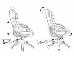 Кресло руководителя Бюрократ CH-839 черный Leather Black эко.кожа крестовина пластик-foto5