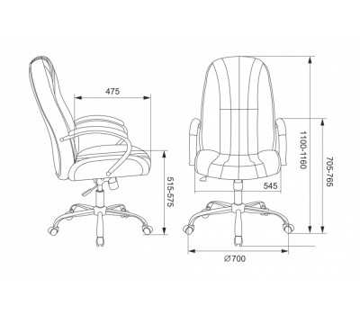 Кресло руководителя Бюрократ T-898SL черный Leather Venge Black эко.кожа крестовина металл хром Кресло руководителя Бюрократ T-898SL черный Leather Venge Black эко.кожа крестовина металл хром