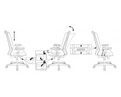 Кресло Бюрократ MC-611N черный TW-01 38-418 сетка/ткань крестовина пластик-foto6