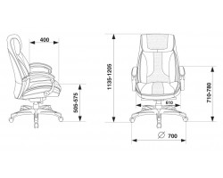 Кресло руководителя Бюрократ T-9921 черный рец.кожа/кожзам крестовина пластик пластик серебро-foto4
