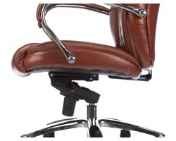 Кресло руководителя Бюрократ T-9924SL светло-коричневый Leather Eichel кожа крестовина металл хром-foto7